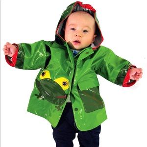 Kidorable Green Frog PU All-Weather Raincoat Boys